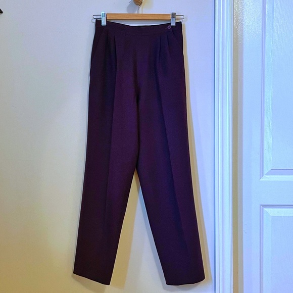 Ports International wool purple high rise pants - Picture 5 of 13